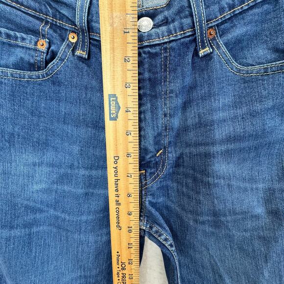 Levis 511 Jeans Mens 32x34 Dark Blue Denim Slim Fit Stretch Straight Leg Skater - Picture 6 of 14
